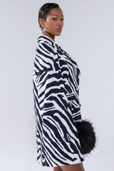 WILD SIDE PRINTED BLAZER DRESS