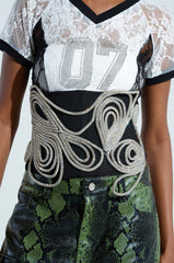 IM A WONDER RHINESTONE STRETCH BELT