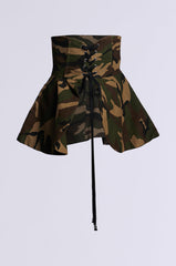 SEE THRU YOU CAMO PEPLUM BELT