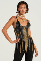 OUT ALL NIGHT CHAIN CORSET BELT
