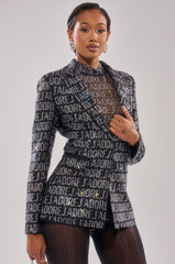 J'ADORE EMBELLISHED BLAZER