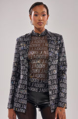 J'ADORE EMBELLISHED BLAZER