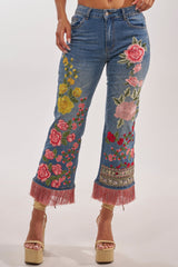 FLORAL FOR DAYS STRAIGHT LEG DENIM