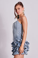 JULIA DENIM MINI DRESS