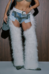 IM PERFECT FEATHER CHAPS