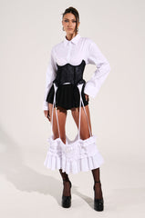 TRUE RUFFLE GARTER BELT