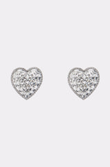 ALL MY HEART EARRING IN SILVER