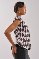 GUESS WHO V-NECK BLOUSE