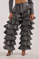 LOOK THIS WAY RUFFLE DENIM PANT
