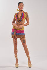 FULL OF LIFE CROCHET MINI SKIRT