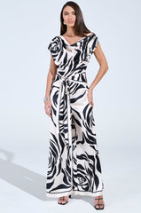 KEEP LOOKING ABSTRACT JUMPSUIT