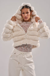 POPCORN FAUX FUR IN WHITE