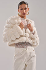 POPCORN FAUX FUR IN WHITE