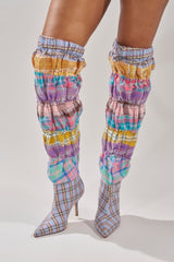 AZALEA WANG ELODIE PINK MULTI BOXER BOOT