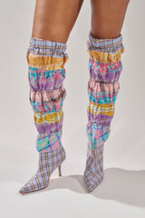 AZALEA WANG ELODIE PINK MULTI BOXER BOOT