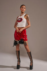 KISS ME BABY SEQUIN MINI SKIRT