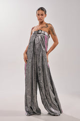 RUN THE SHOW METALLIC JUMPSUIT