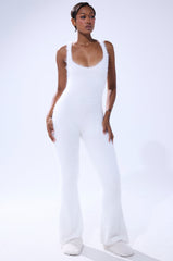 STAYING IN FUZZY KNIT JUMPSUIT