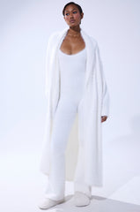 STAYING IN FUZZY KNIT JUMPSUIT