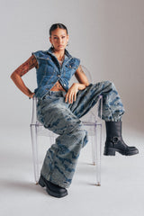 I THINK YOU WANNA KNOW DENIM CARGO PANT