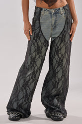 SEXY LACE CHAP DENIM