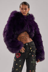 JUST A FLING CROPPED FAUX FUR