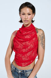 LETICIA LACE HALTER NECK TOP