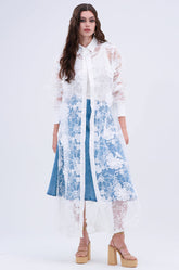 LACE BUTTON UP