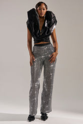 LET IT GO RHINESTONE WIDE LEG PANT