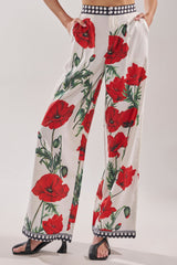 BELLADONNA PRINT PALAZZO PANTS IN WHITE MULTI