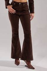 RAE VELVET DENIM FLARE PANT