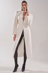 WHEREVER YOU ARE CUTOUT TRENCH IN WHITE