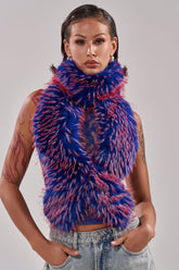 FEEL ME BABY FUR BLOUSE IN BLUE
