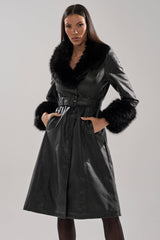 KAYA FUR TRIM TRENCH
