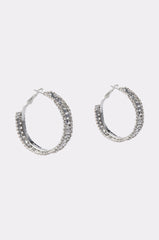 RAZZLE DAZZLE HOOP IN SILVER