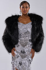 LOSING IT HOODED FAUX FUR