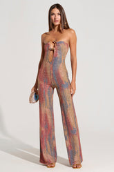 IZARA PRINTED JUMPSUIT WITH SNAKE DETAIL