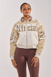 STILL THE ONE EMBROIDERED BOMBER