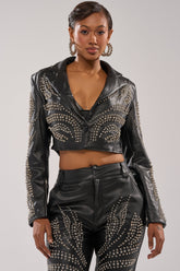 GONE BAD STUDDED BLAZER