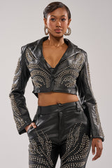 GONE BAD STUDDED BLAZER