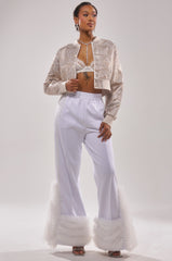 GOLDEN HOUR EMBELLISHED BROCADE BOMBER