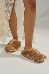 AZALEA WANG UPNETTEE BROWN MULTI BAMBI PRINT FUR CLOG