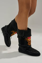 AZALEA WANG WERET BLACK FLAT BOOTIE