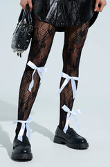 PRETTY PLEASE BOW TIGHTS