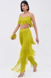 OH SO FRINGE PANTS IN GREEN