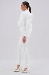 ADA RUFFLE TOP BANDAGE JUMPSUIT