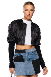 BABBS SKINNY ARM BOMBER JACKET