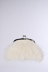 PARTY STARTER FEATHER BAG IN WHITE