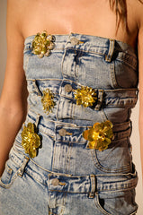 PRETTY PLEASE FLORAL BROOCH PACK IN GOLD