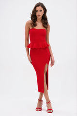 KIKI MIDI DRESS IN RED